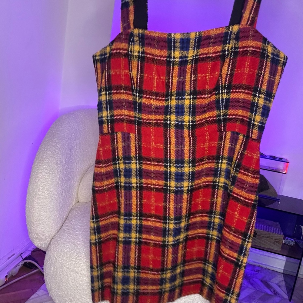 Amanda Uprichard Red and Black Sleeveless Sundress
